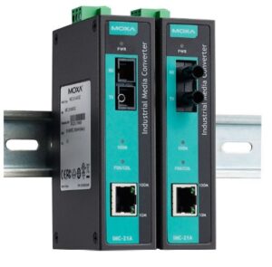 IMC-21A - Industrial 10/100BaseT(X)-to-100BaseFX media converters.